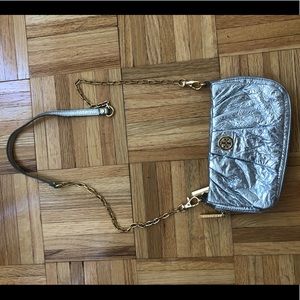 Silver and gold Tory Burch shoulder bag